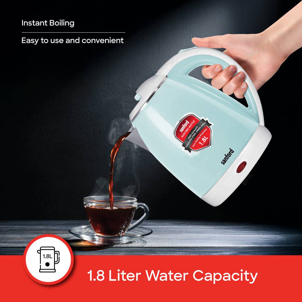 Sanford  1.8 L Double Layer Cordless Electric Kettle | SF3341EK - SANFORD MIDDLE EAST DWC L.L.C